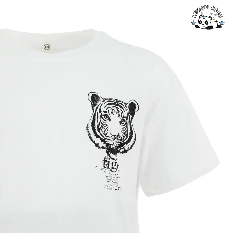 LEZONKIDS - Conjuntos de duas peças casuais de verão por atacado Camisas de manga curta Calças de algodão Conjuntos de roupas para meninos com desenhos de logotipos de desenhos animados
